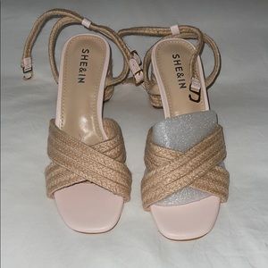 NWT - Braided Chunky Heel